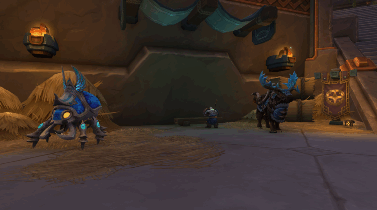 Auswahl von zwei Reittieren für den WoW Handelsposten im Dezember 2025