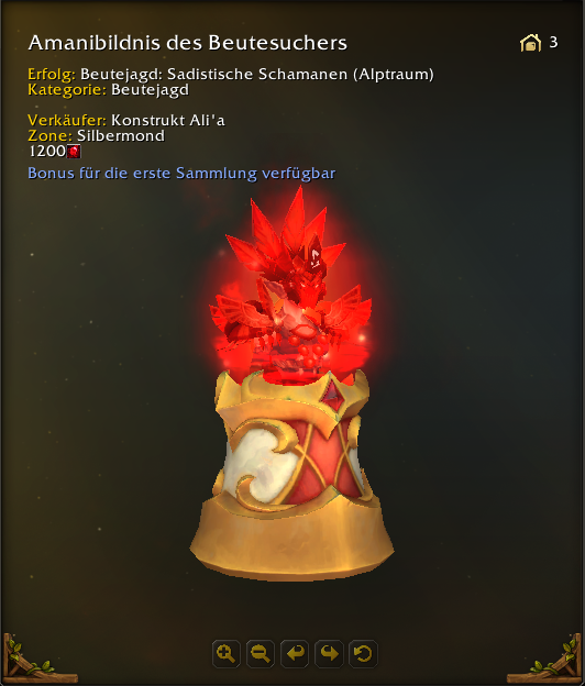 Amanibildnis des Beutesuchers