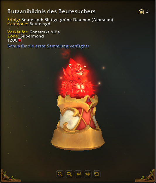 Rutaanibildnis des Beutesuchers