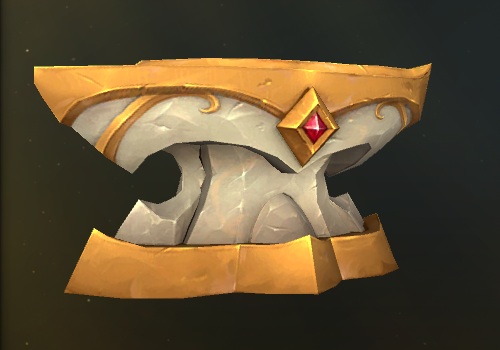 Vergoldeter Amboss aus Silbermond